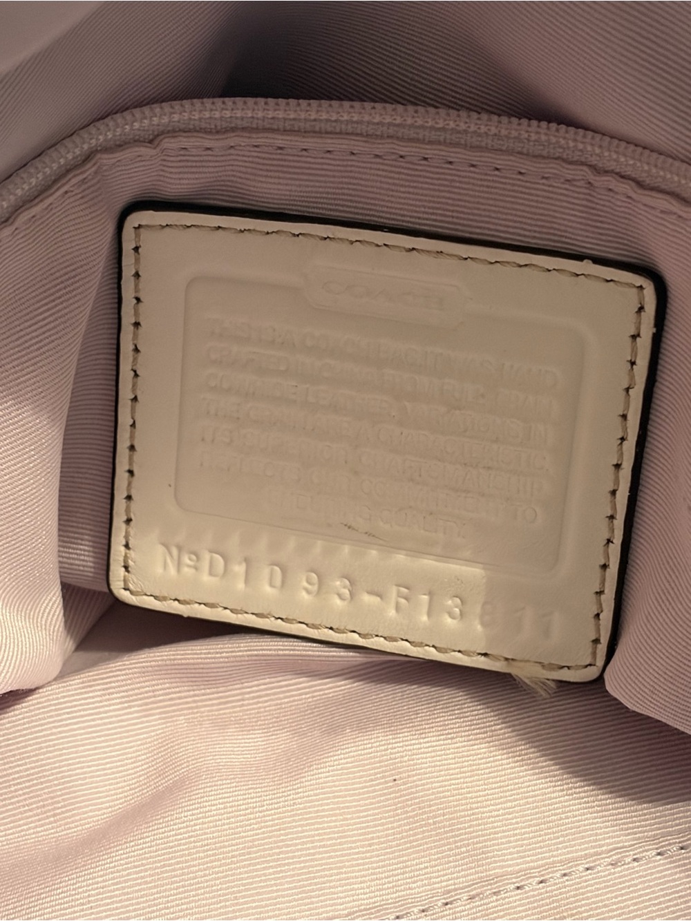 Coach Cream Leather Tote Satchel with Removable Strap - Picture 8 of 9
